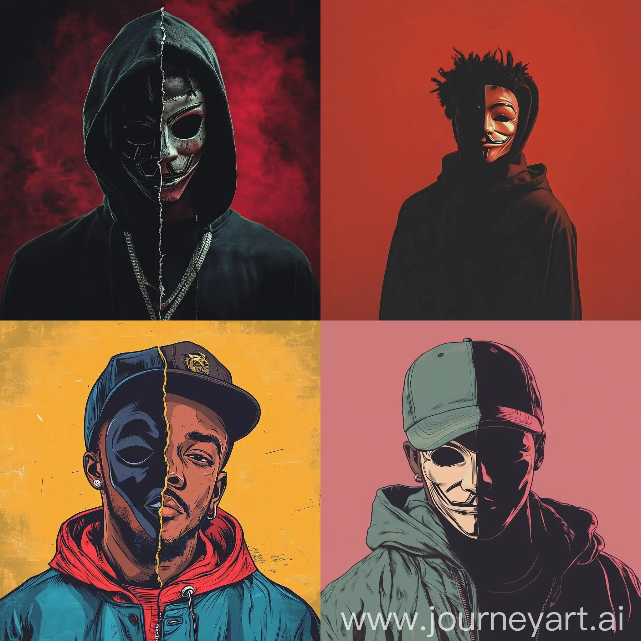 Lighthearted-Rap-Album-Cover-with-Artist-in-Anonymous-Mask