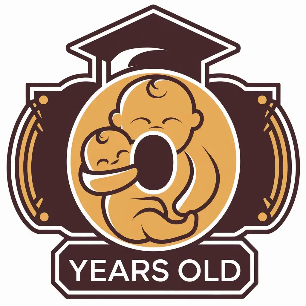 LOGO-Design-for-0-Years-Old-Merge-0-and-Infants-Icon-in-Hugging-Baby-Shape