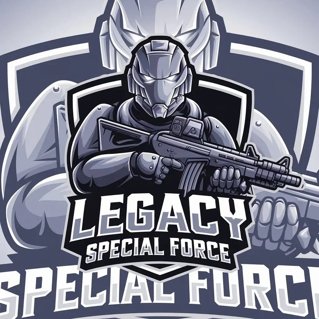 LOGO Design for Legacy Special Force Vector Mascot with Clear Background and Moderate Style