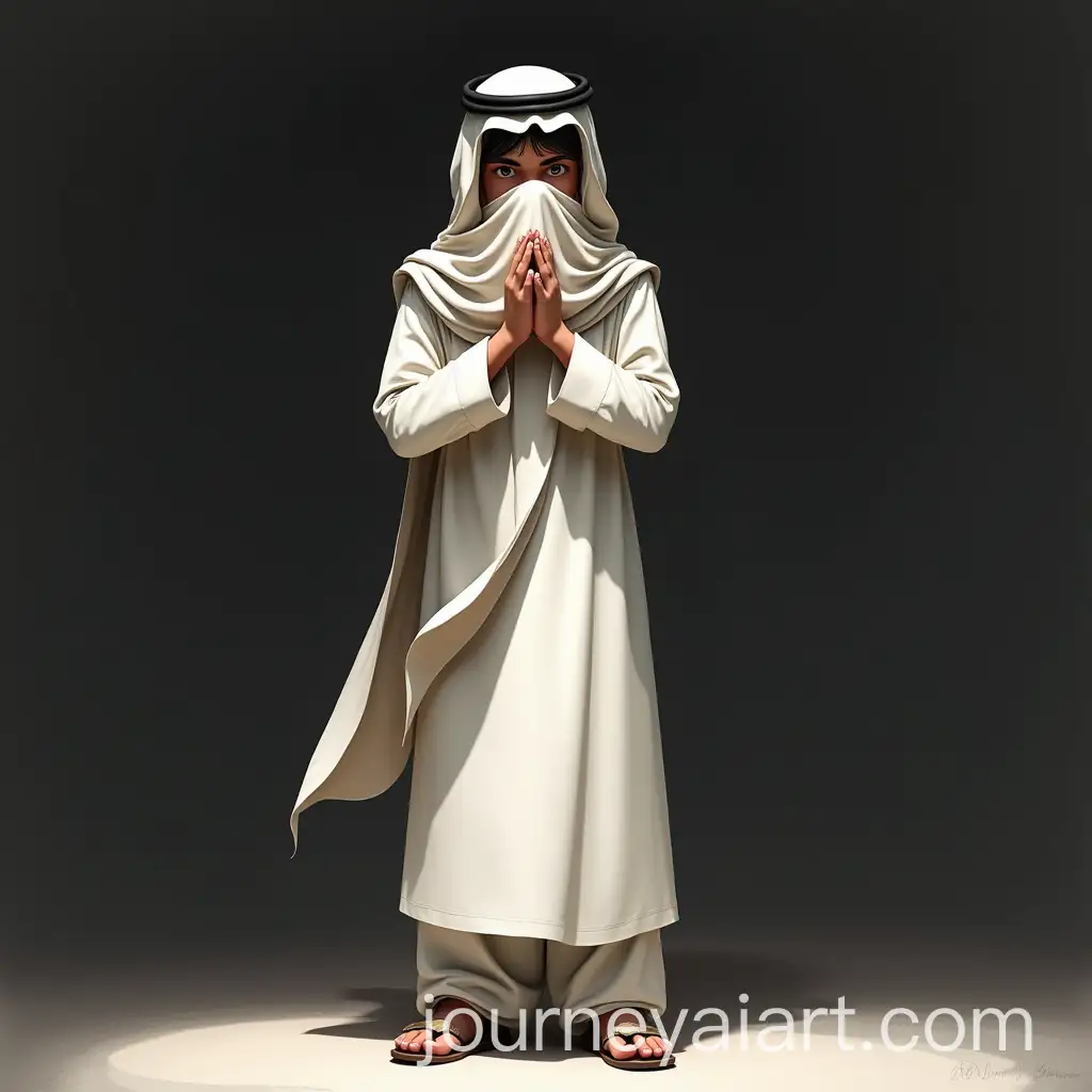 Mysterious-Arab-Man-in-Traditional-Attire-with-Covered-Face