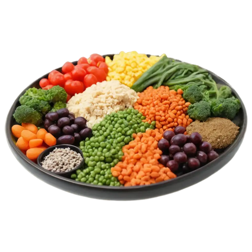 Protein-Enrich-Vegan-Food-Plate-PNG-HighQuality-Image-for-PlantBased-Meal-Presentation