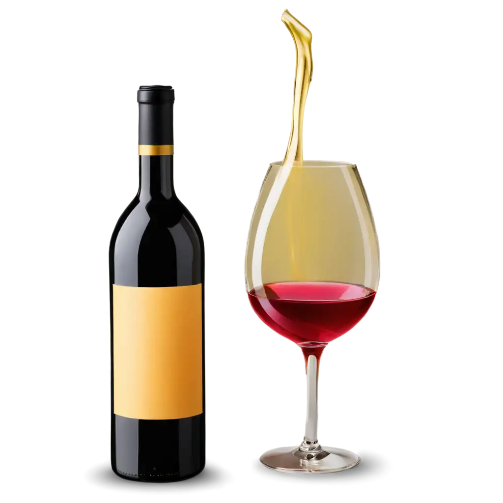 Wine-Bottle-with-Glass-PNG-HighQuality-Transparent-Image-for-Multiple-Uses