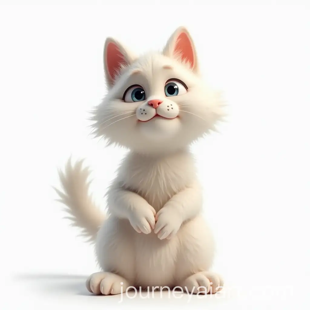 Furry-Cat-Character-in-TPose-Against-White-Background