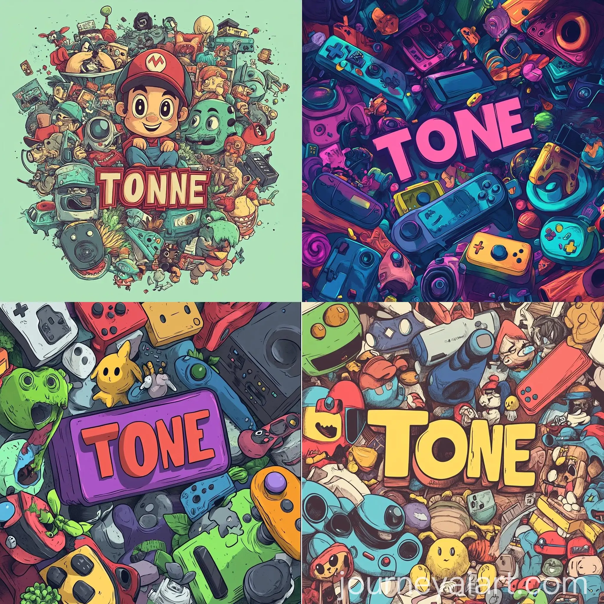 Illustration-of-Various-Games-Centered-around-TONE-for-YouTube