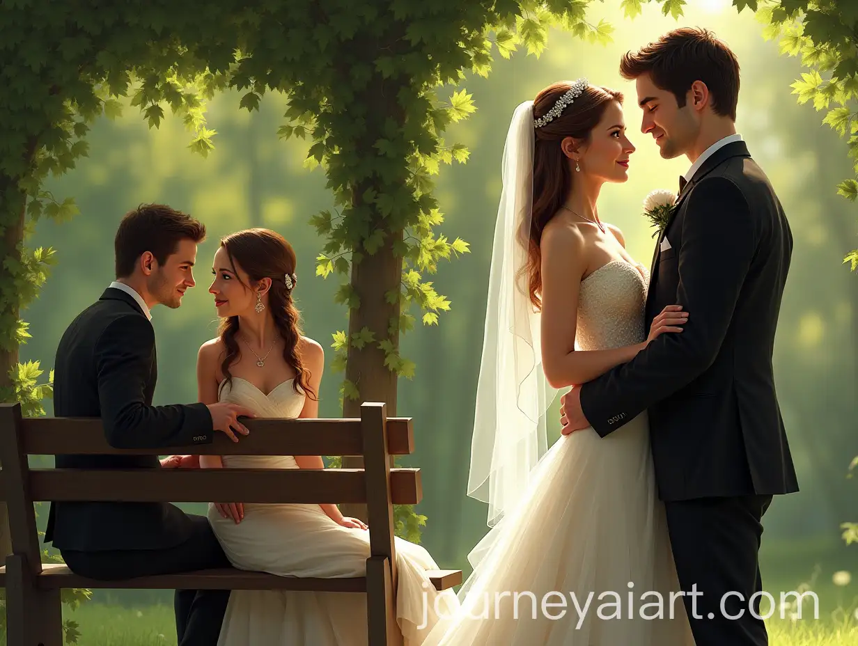 Elenas-Wedding-with-Damon-and-Memory-of-Stefan-in-the-Green-Nature