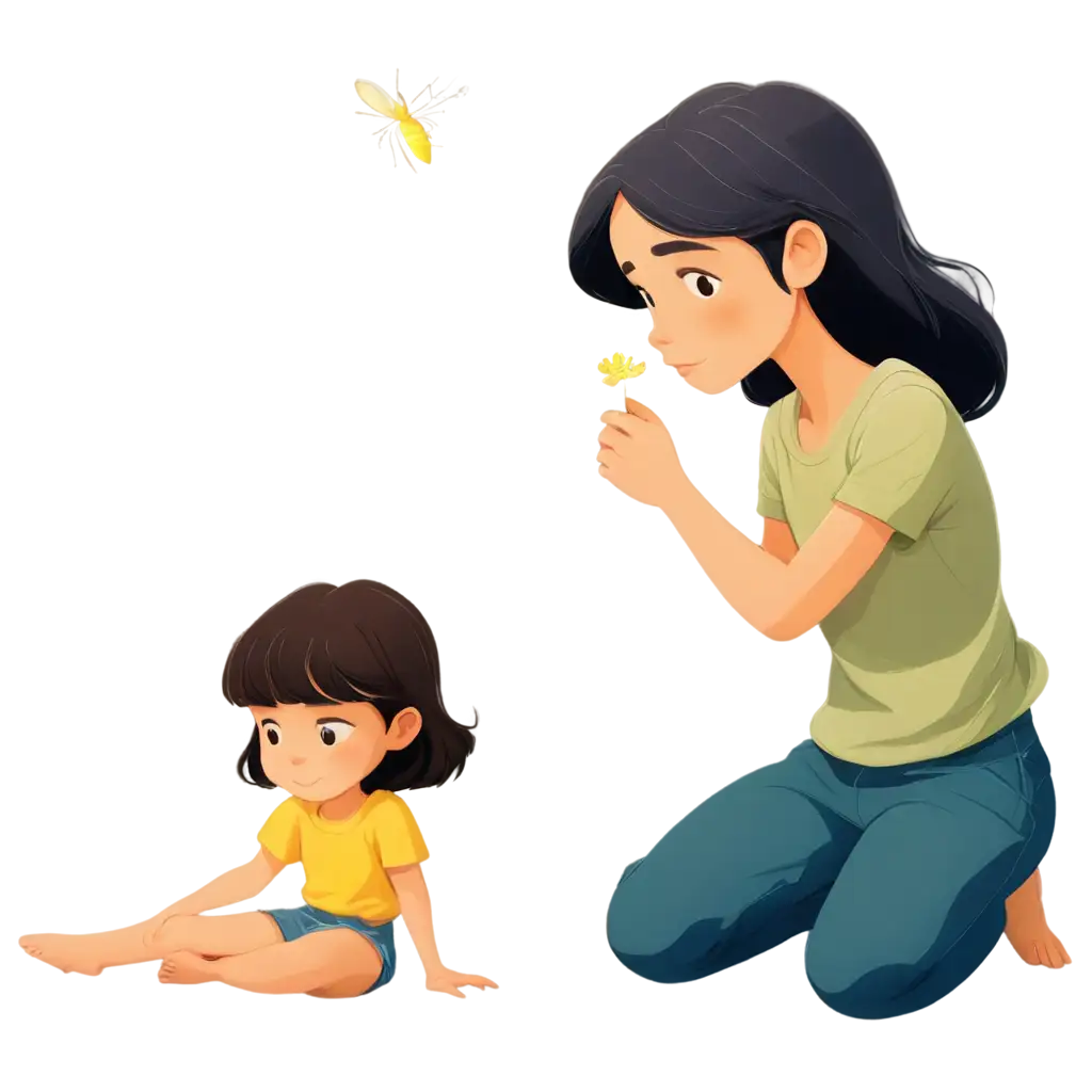 Cartoon-Children-with-Firefly-in-Whimsical-PNG-Illustration-for-Kids-Design