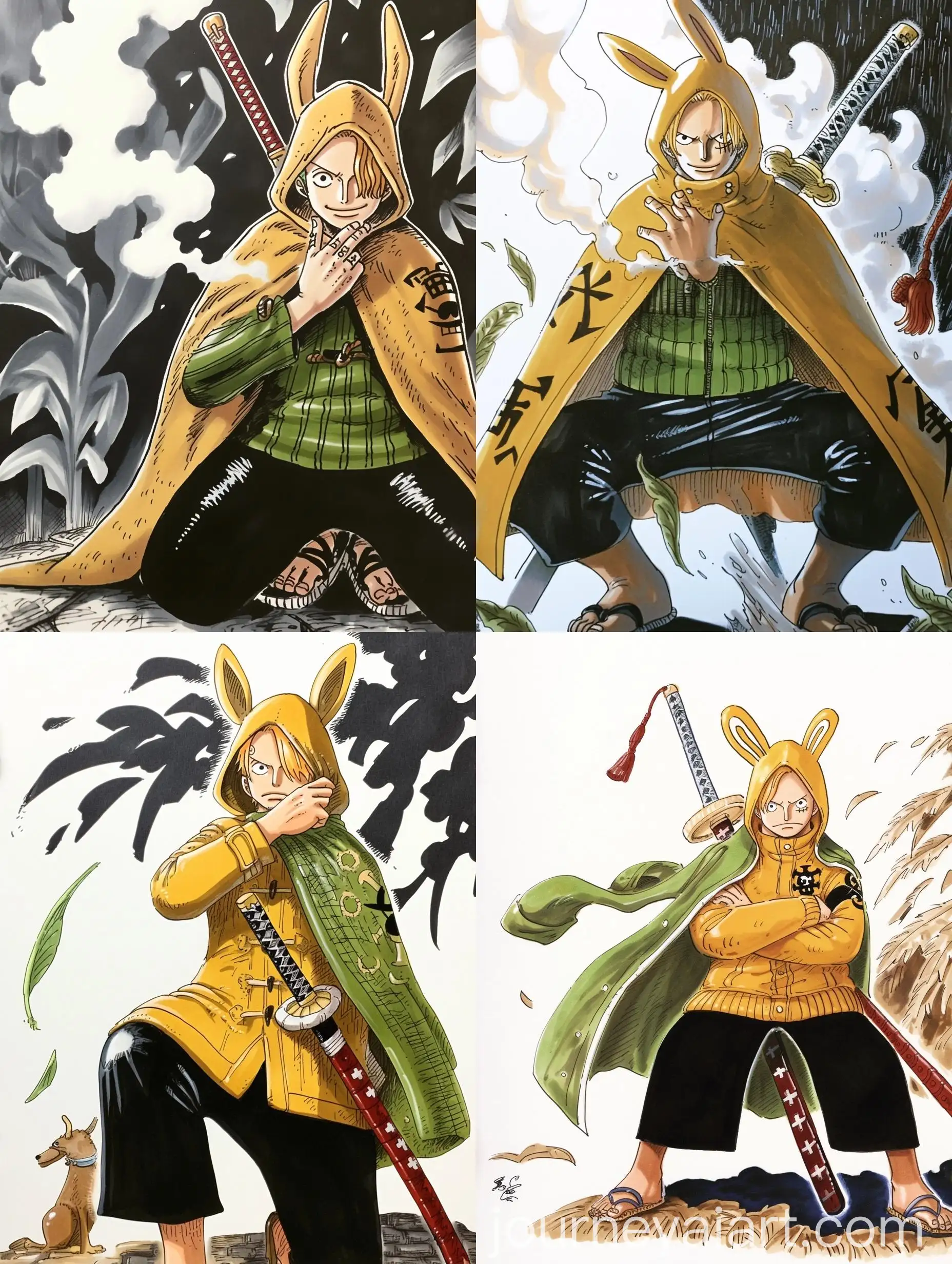 Man-in-Manga-Style-Copic-Marker-Portrait-from-One-Piece