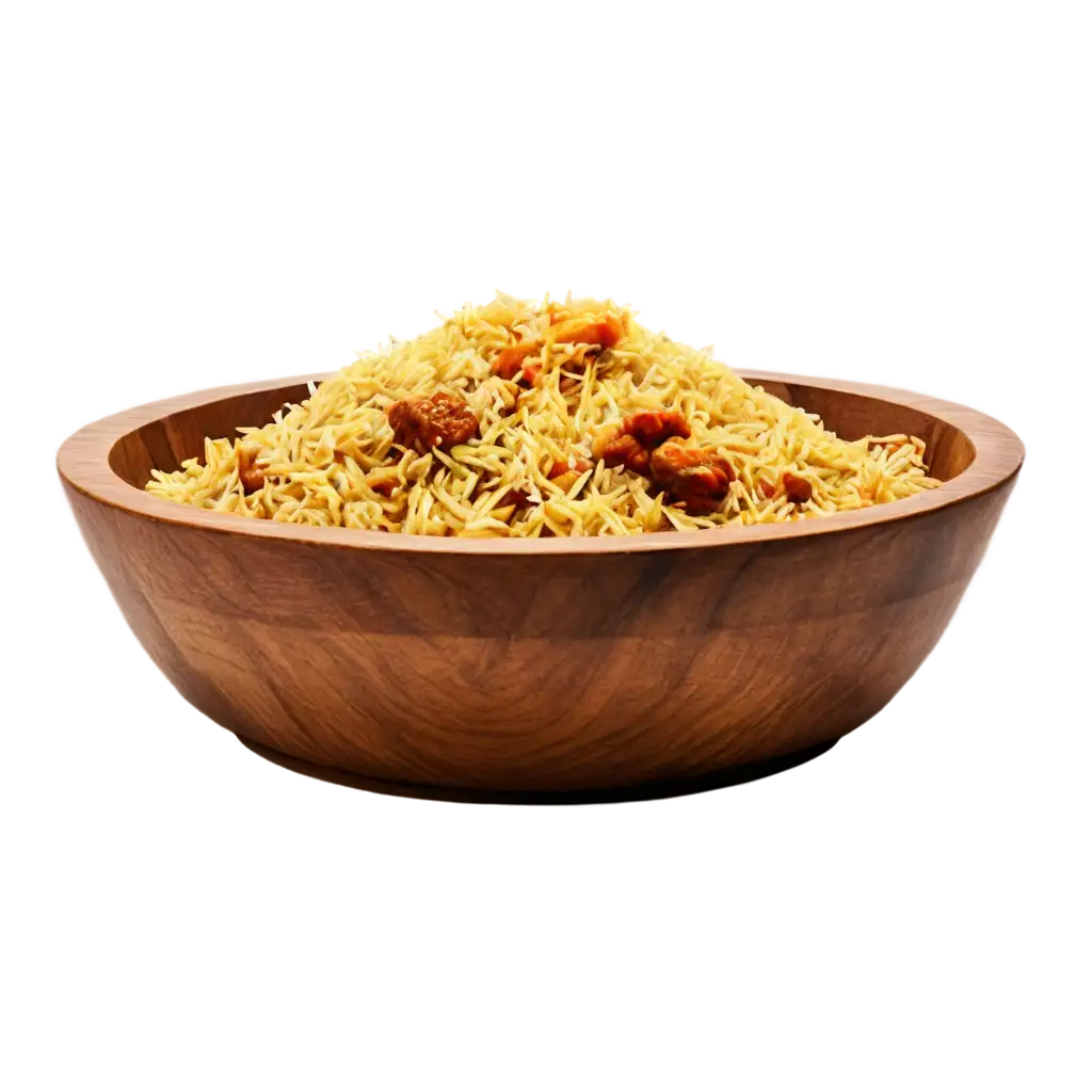 Delicious-Biryani-in-Wood-Bowl-HighQuality-PNG-for-Culinary-Art