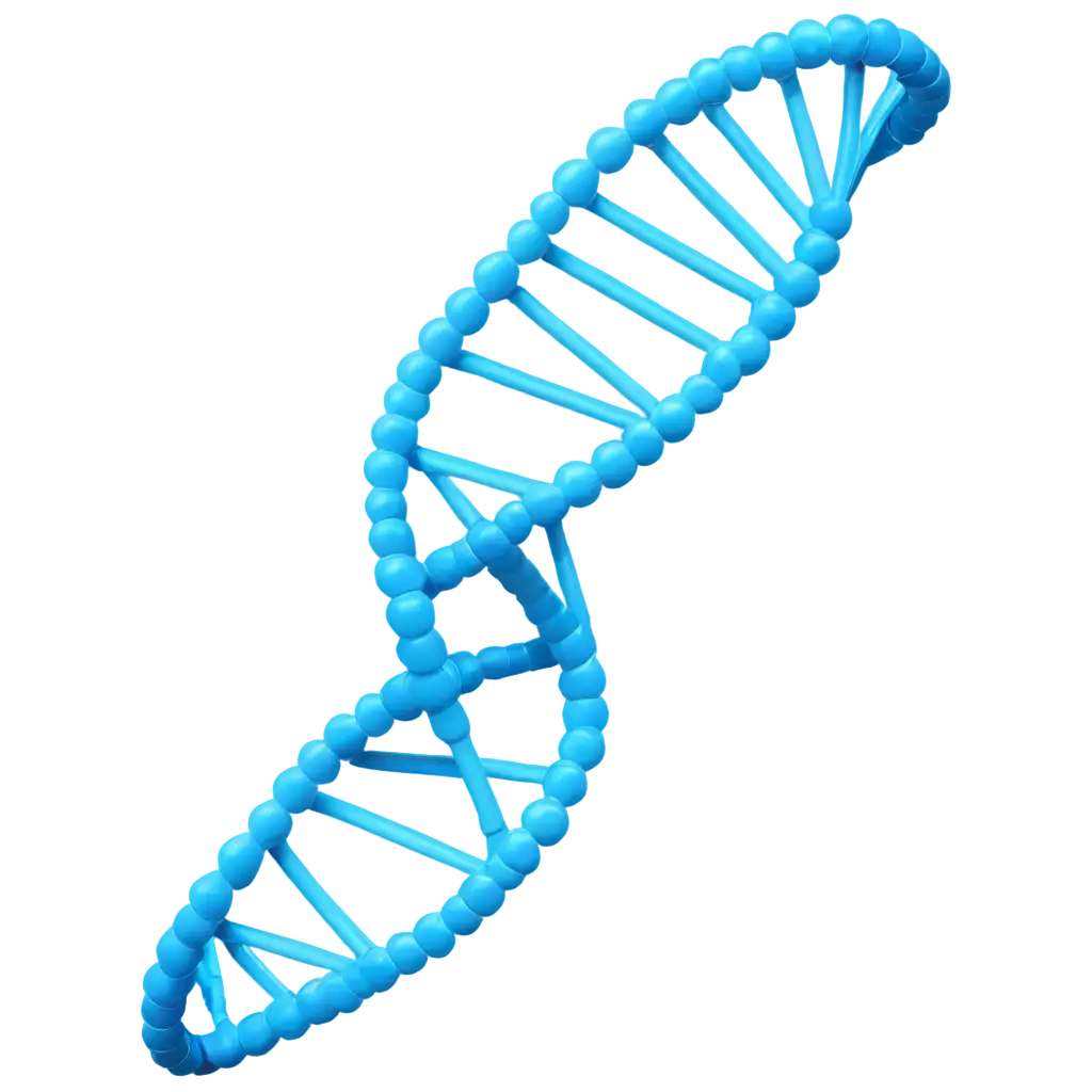 dna shape in blue color