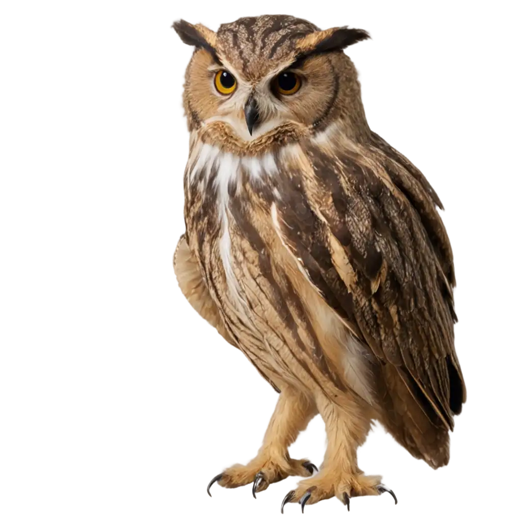 PNG-Image-of-an-Owl-in-a-Biretta-Creative-and-HighQuality-Illustration