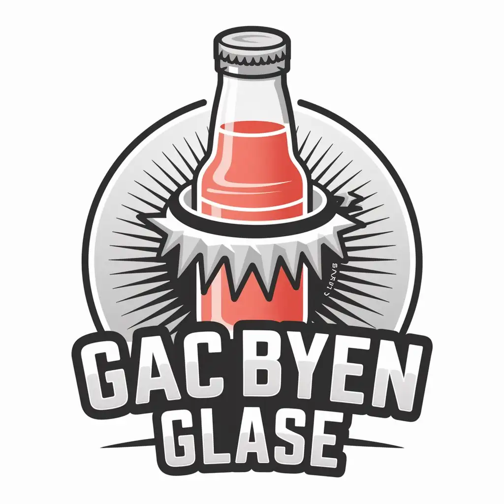 LOGO Design for GAC Byen Glase Frozen Soft Drink Bottle with Ice Spikes and Renewable Energy Theme