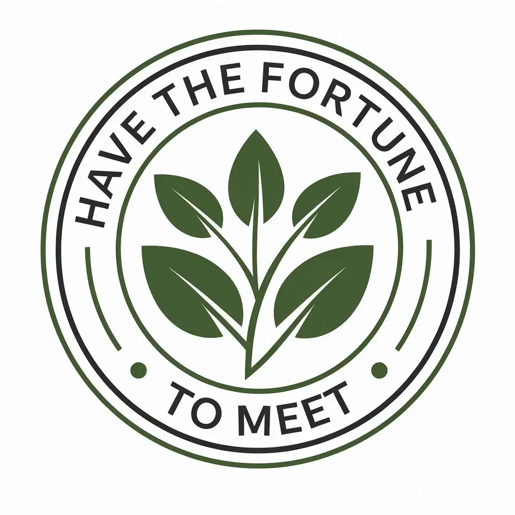 LOGO Design for Have the Fortune to Meet Green Leaves Symbol for Internet Industry