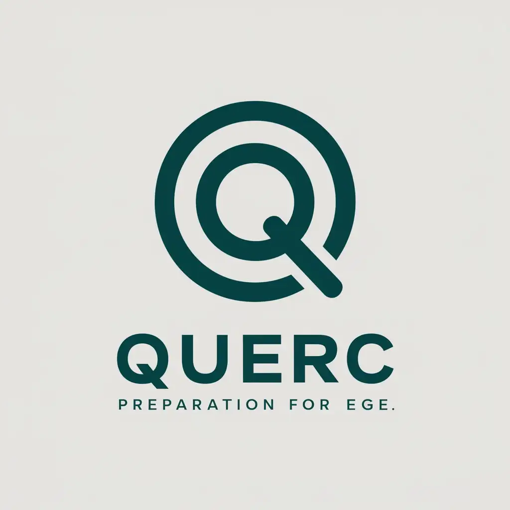 a vector logo design,with the text "querc", main symbol:preparation for ege,Moderate,be used in Education industry,clear background