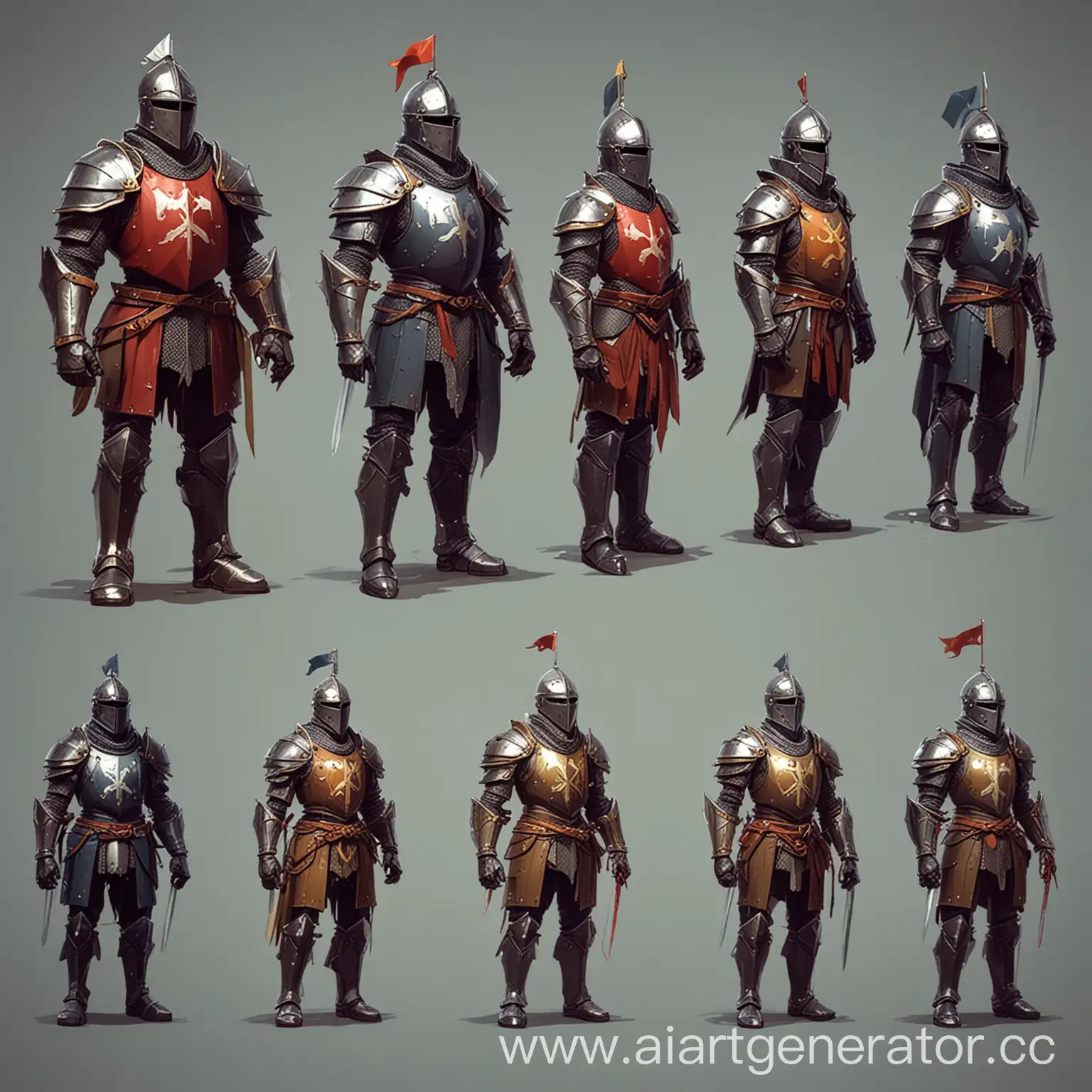 LowPolygon-Sketches-of-Knights