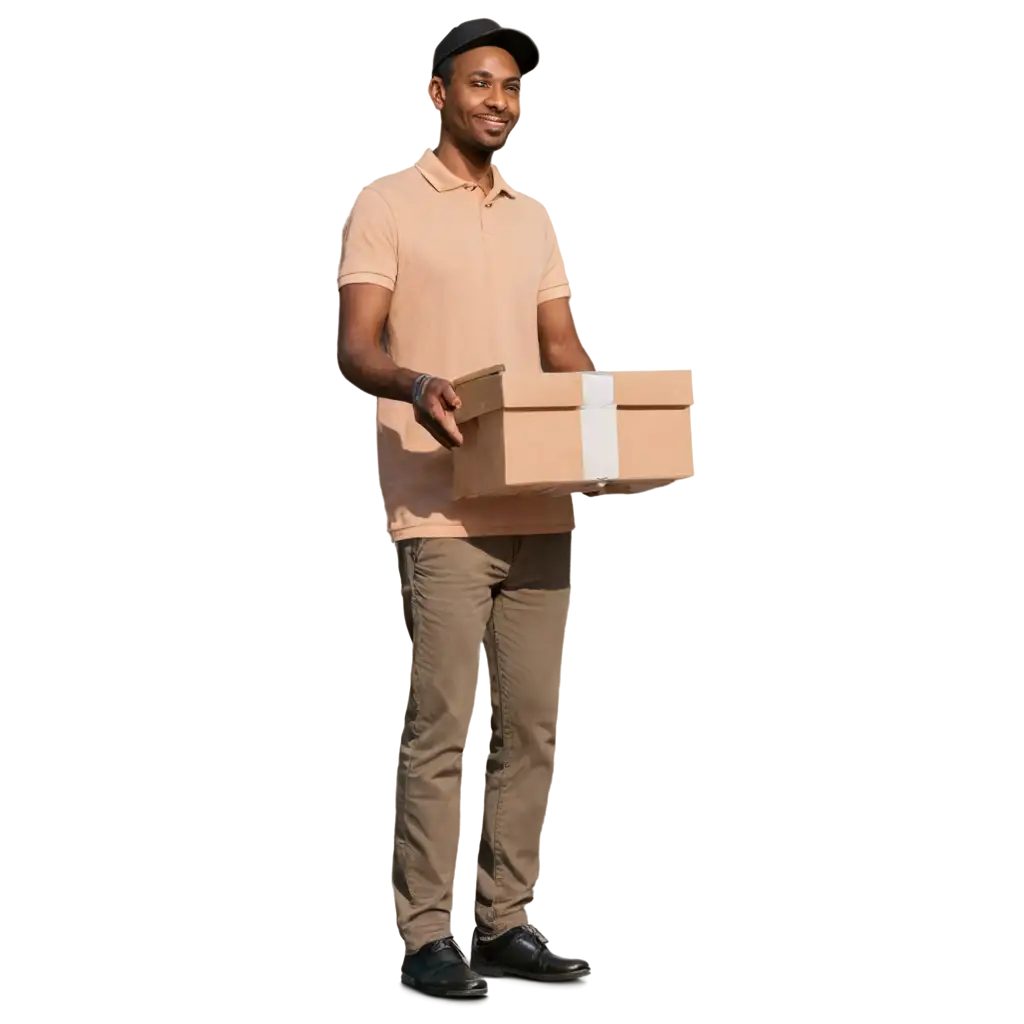 HighQuality-PNG-Image-of-a-Man-Delivering-Packages-for-Versatile-Use