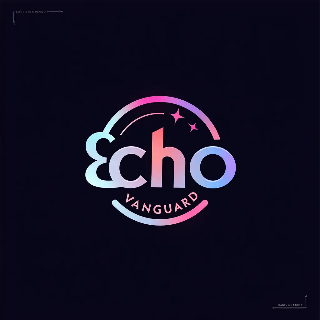 Design a logo for 'Echo Vanguard,. The logo should have 'Music Industry. The color scheme of the logo should be modern and fashionable. It should also include some stylish and creative element representing music. A slogan should be Join Me!