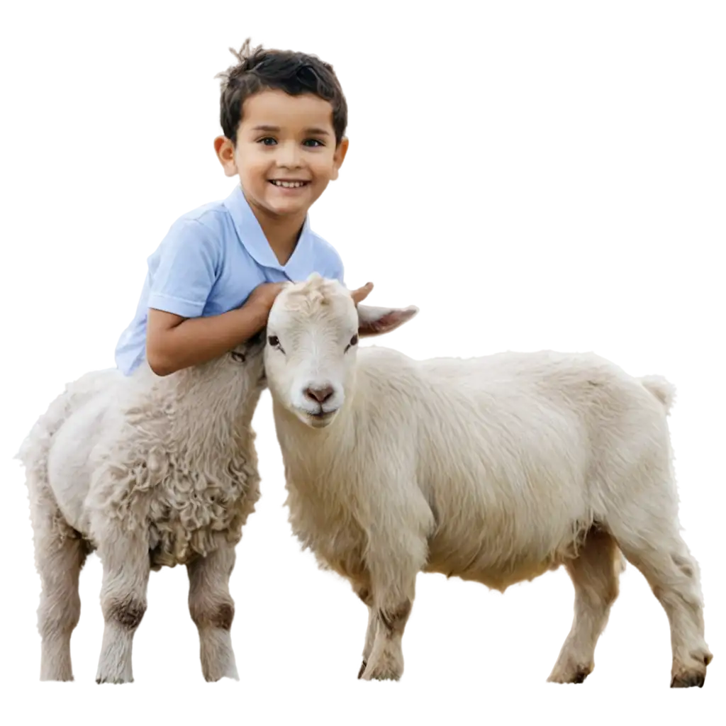 Smiling-Kids-with-Goat-Love-Eid-Adha-PNG-Image-Celebrating-the-Spirit-of-Eid-in-HighQuality-PNG-Format