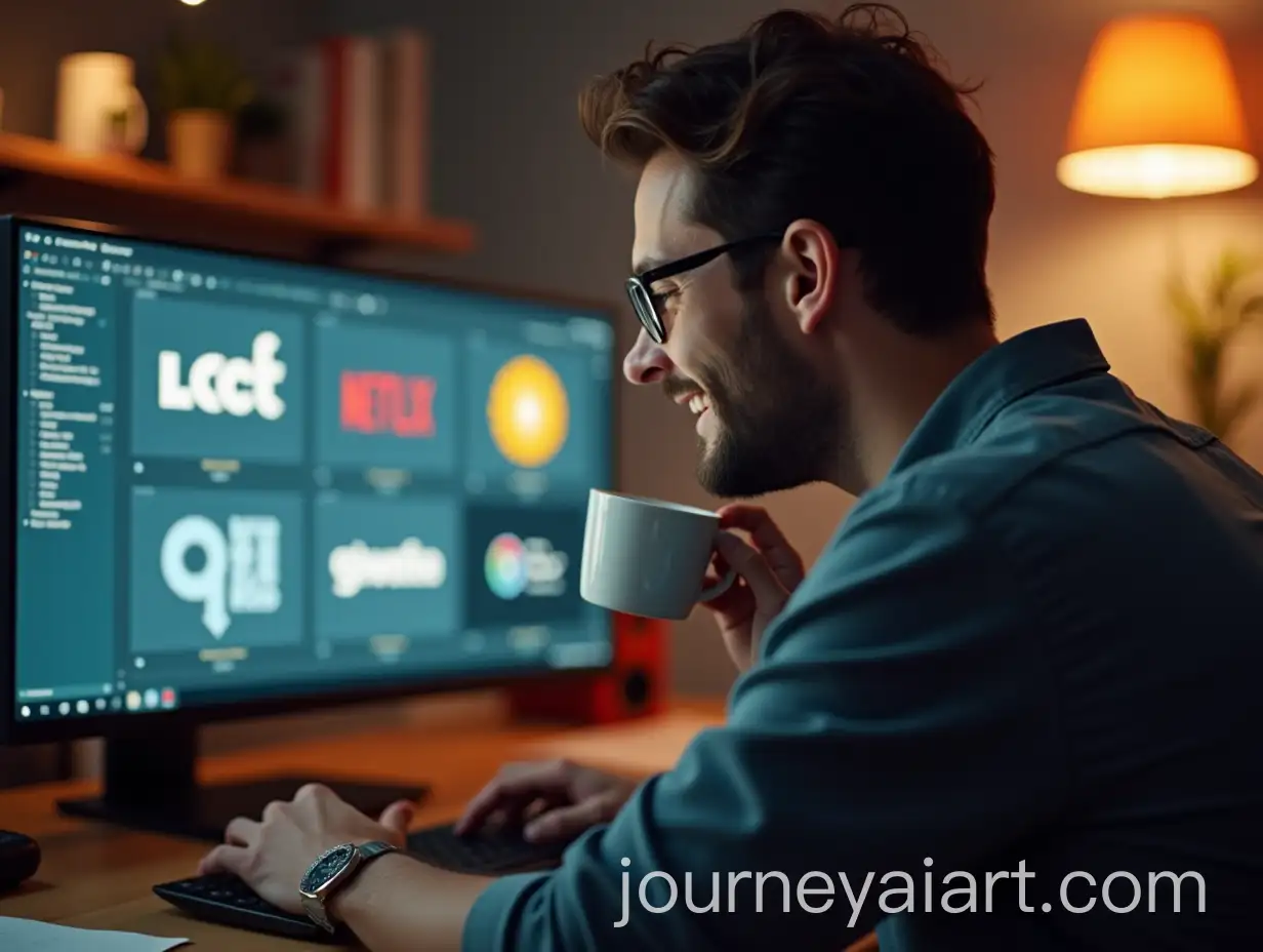 Creative-Designer-Working-on-Logo-and-Mockups-with-Coffee-Break