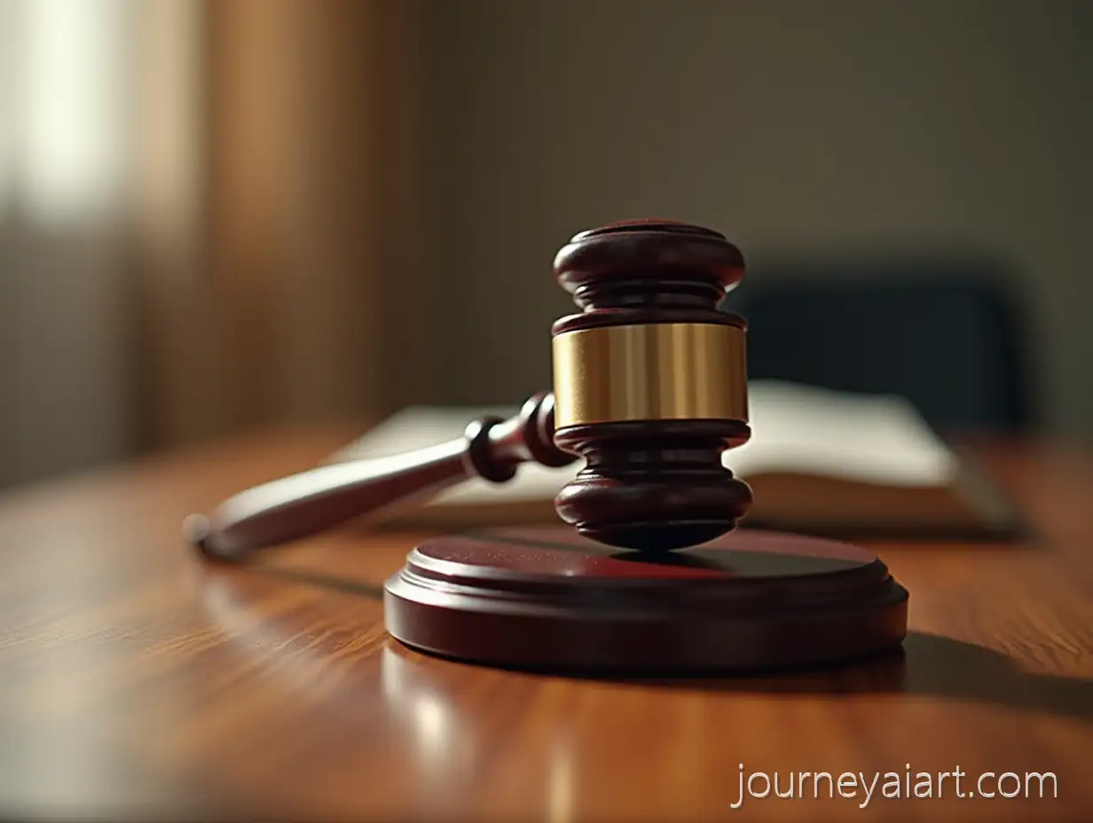 Judges-Gavel-Resting-on-Wooden-Table-inAI-Image-Prompt-Expansion-Courtroom-Setting
