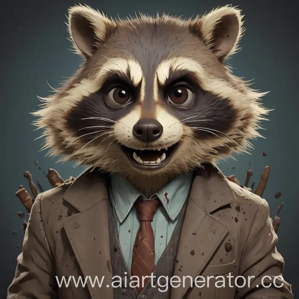 Mischievous-Raccoon-Boris-in-Vector-Graphics