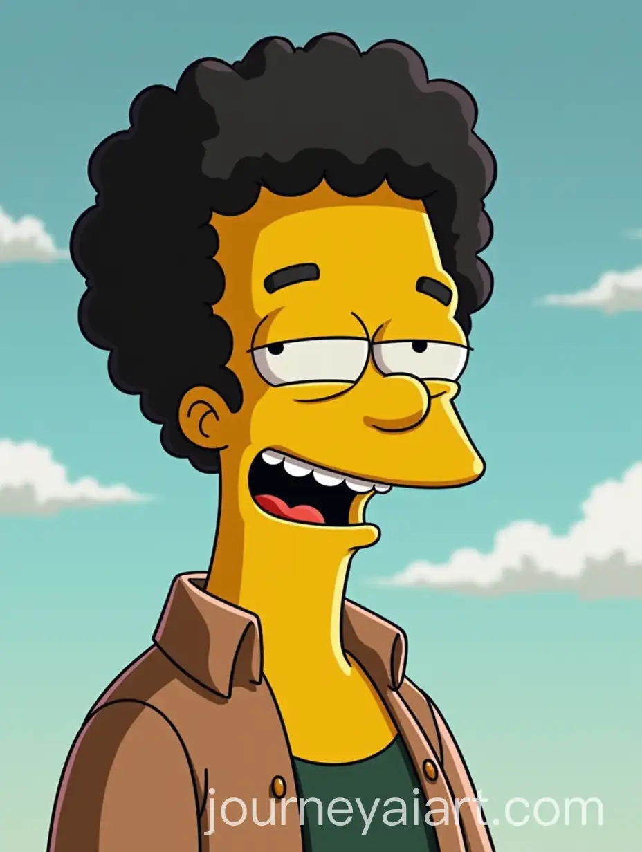 Black-Simpsons-Character-with-DistAI-Image-Prompt-Expansioninctive-Features