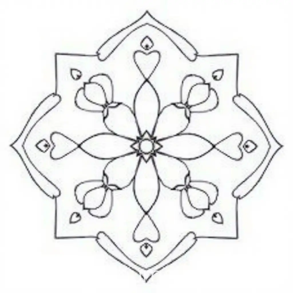 Symmetric-Floral-Motif-Black-and-White-Mandala-Vector-Art
