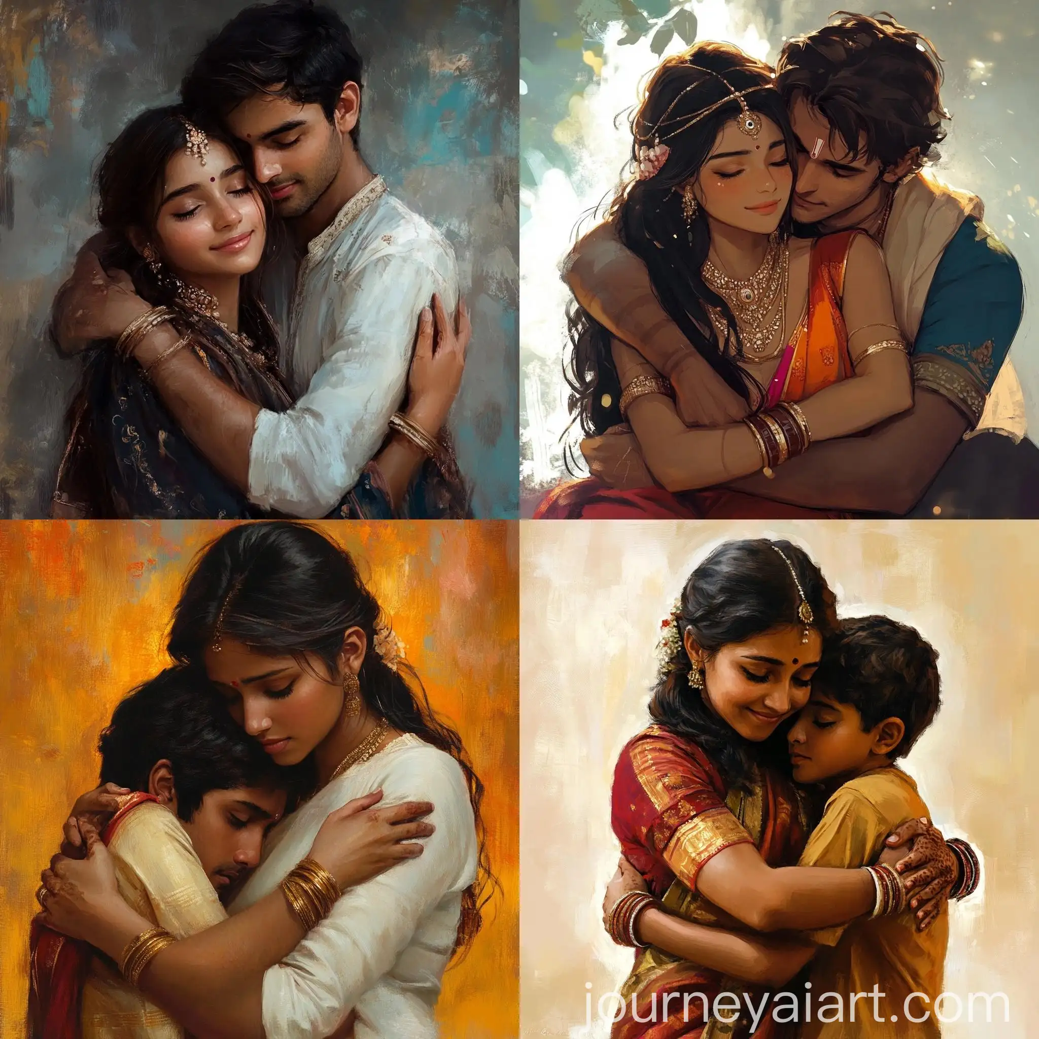 Indian-Adult-Girl-Hugging-Her-Brother