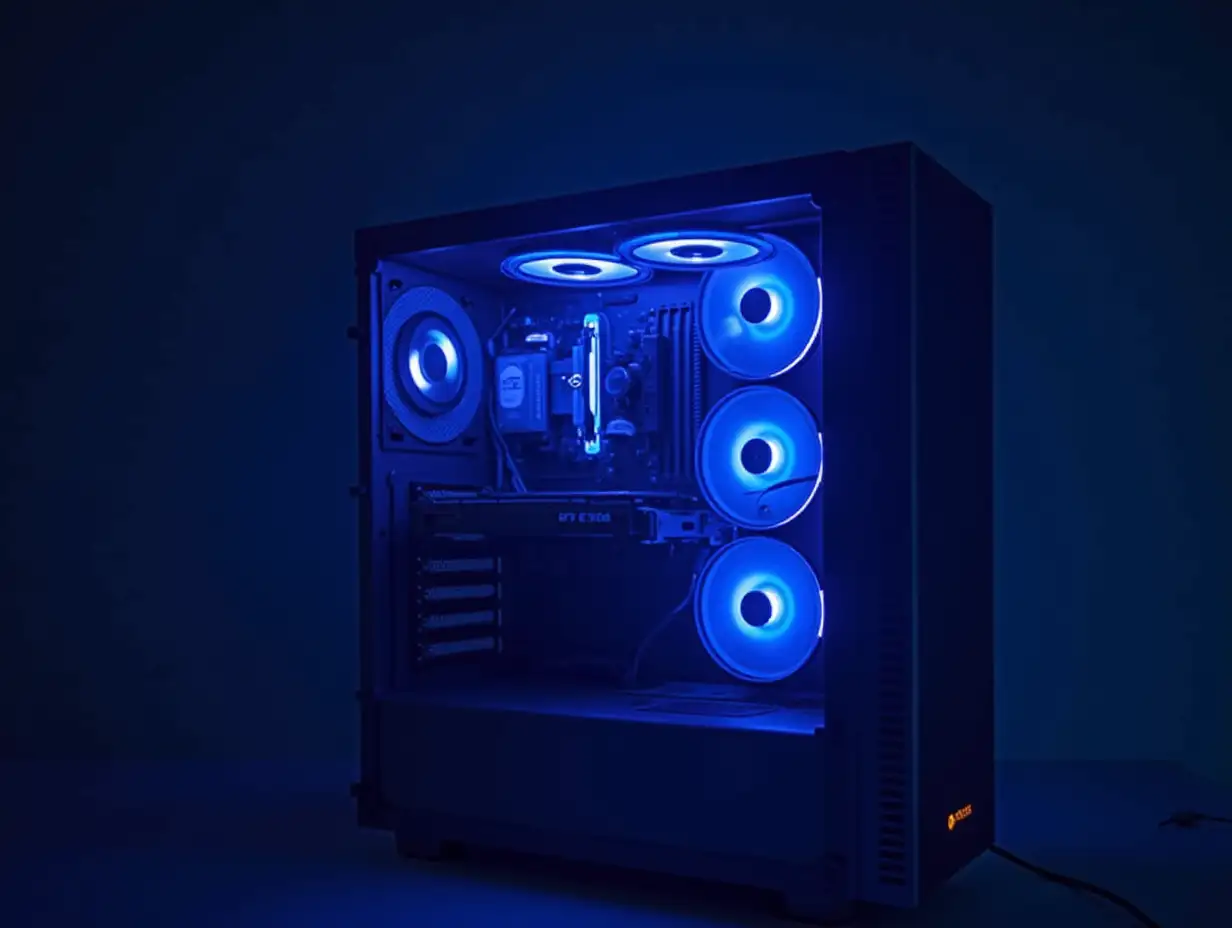 Make a exercise gaming pc with Blue light