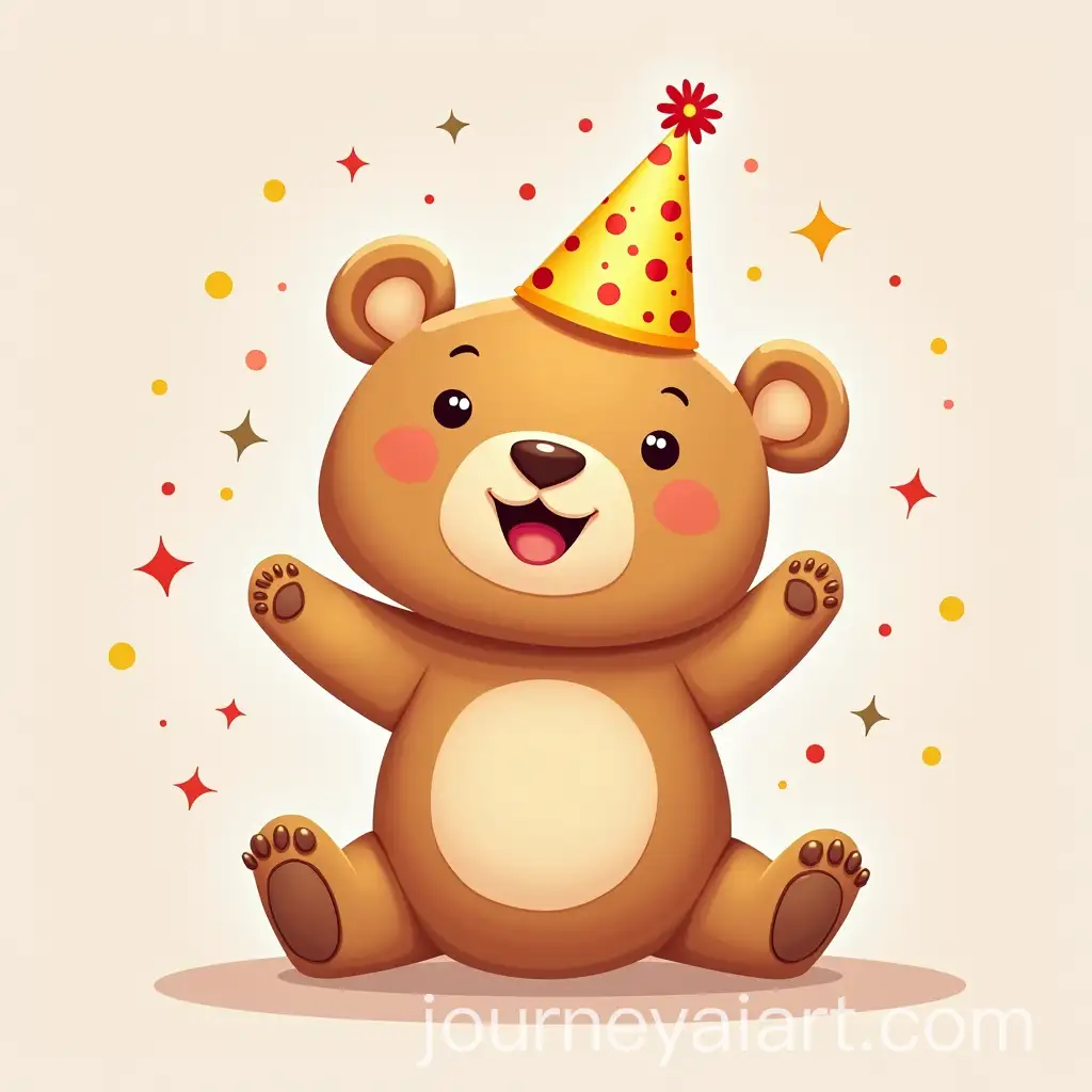 Cute-Bear-Icon-at-a-Birthday-Party-Celebration