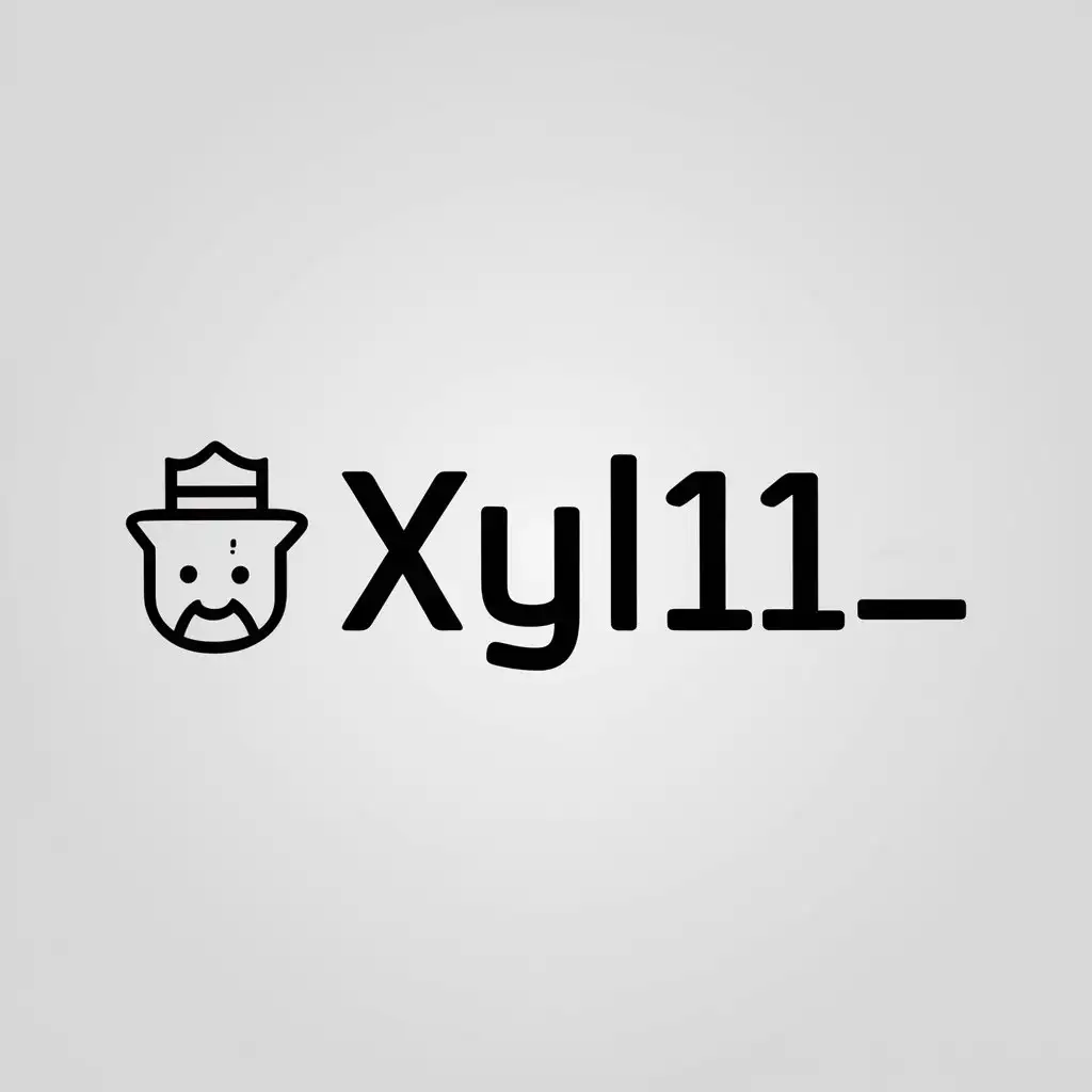 a logo design,with the text "xyl11_", main symbol:uncle,Minimalistic,be used in Others industry,clear background