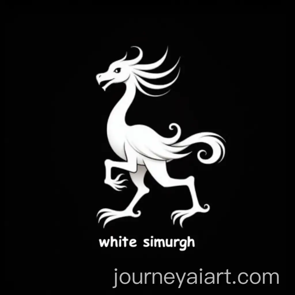 Elegant-White-Simurgh-Bird-on-Dramatic-Black-Background