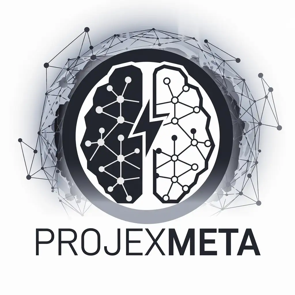 LOGO Design for ProjexMeta Boost Growth Marketing Technology Digital Global Network Futuristic AI Online