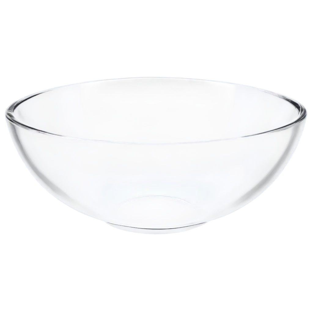 Realistic-Transparent-Glass-Bowl-PNG-Image-for-Versatile-Digital-Use