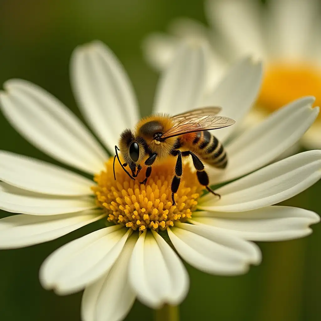 A-Vibrant-Bee-Pollinating-a-Flower