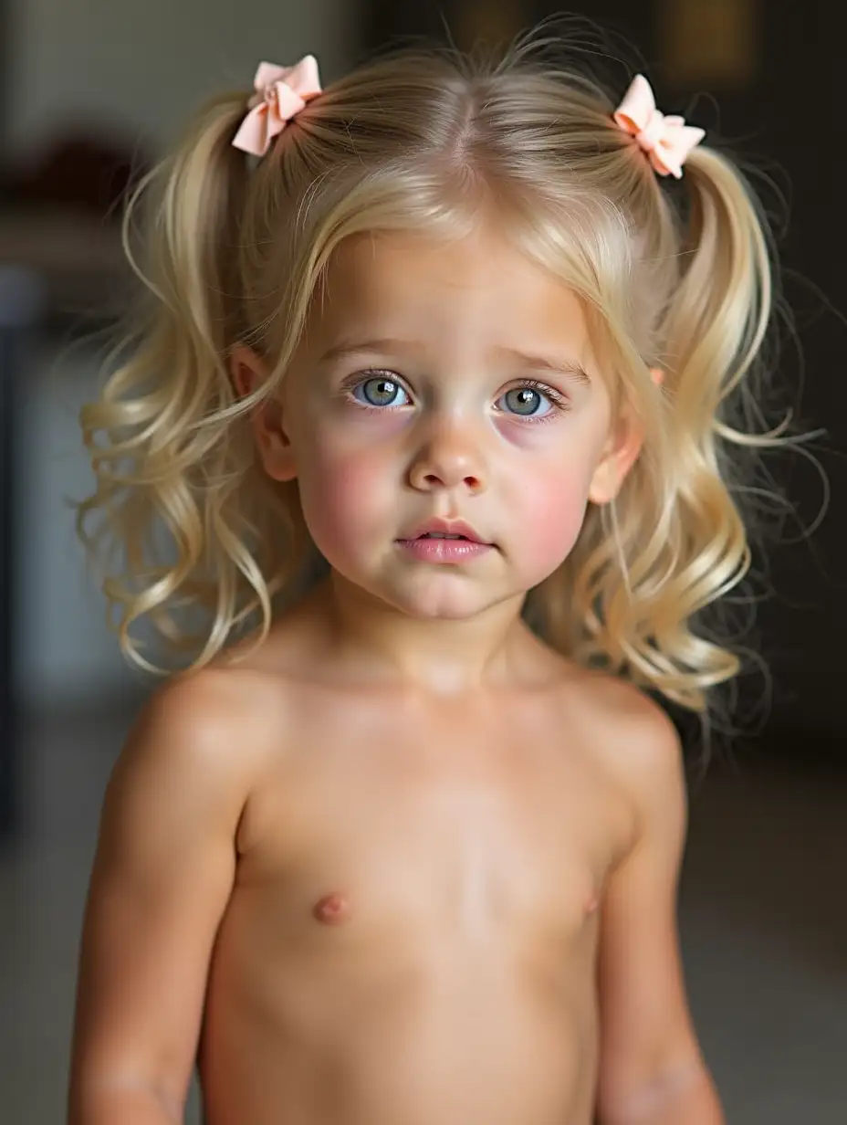 Slender-Little-Girl-with-Wavy-Blonde-Hair-and-Bows-Facing-the-Camera