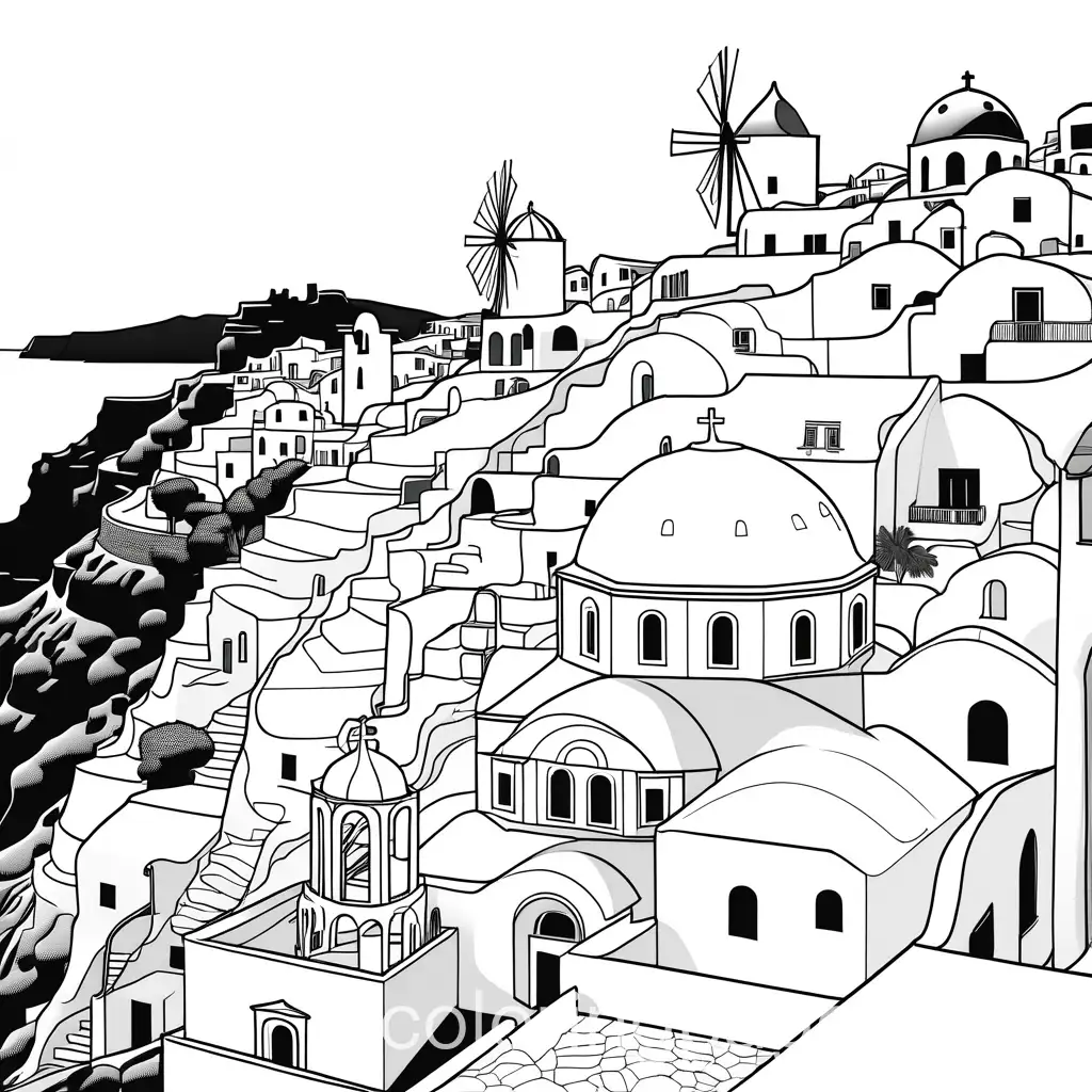 Santorini-Coloring-Page-Black-and-White-Line-Art-for-Kids