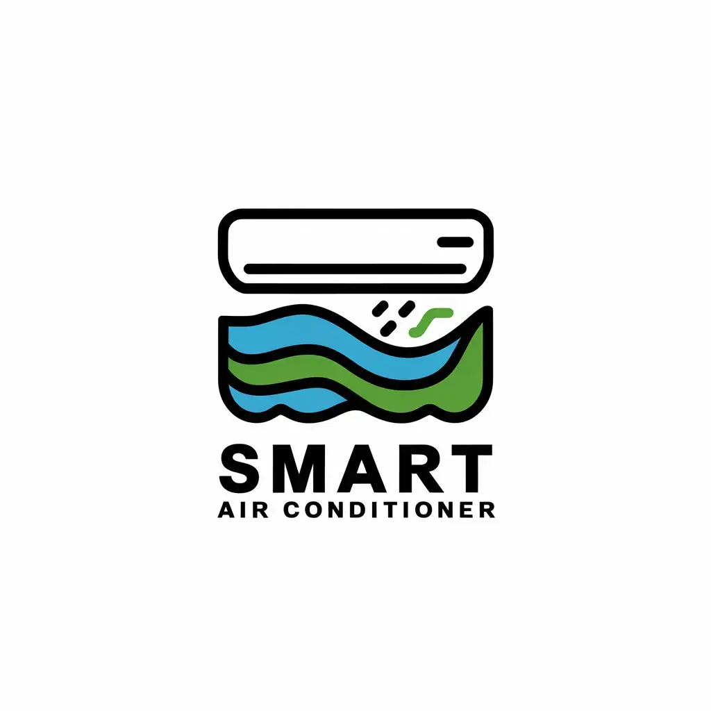 LOGO Design for Smart Air Conditioner Air Conditioning Wind Smart Energysaving Concept in Tech Industry