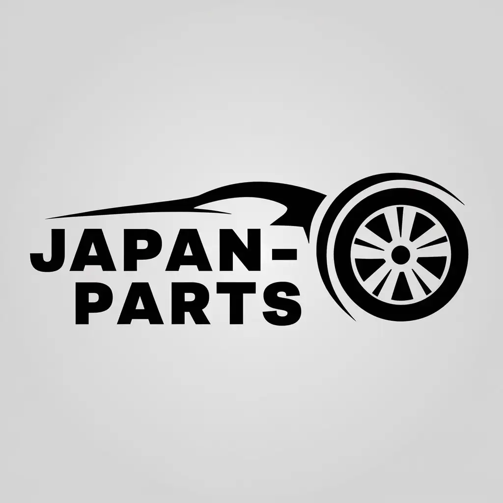 LOGO Design for JAPANPARTS Vector Style with Automotive Parts Symbol and Clear Background