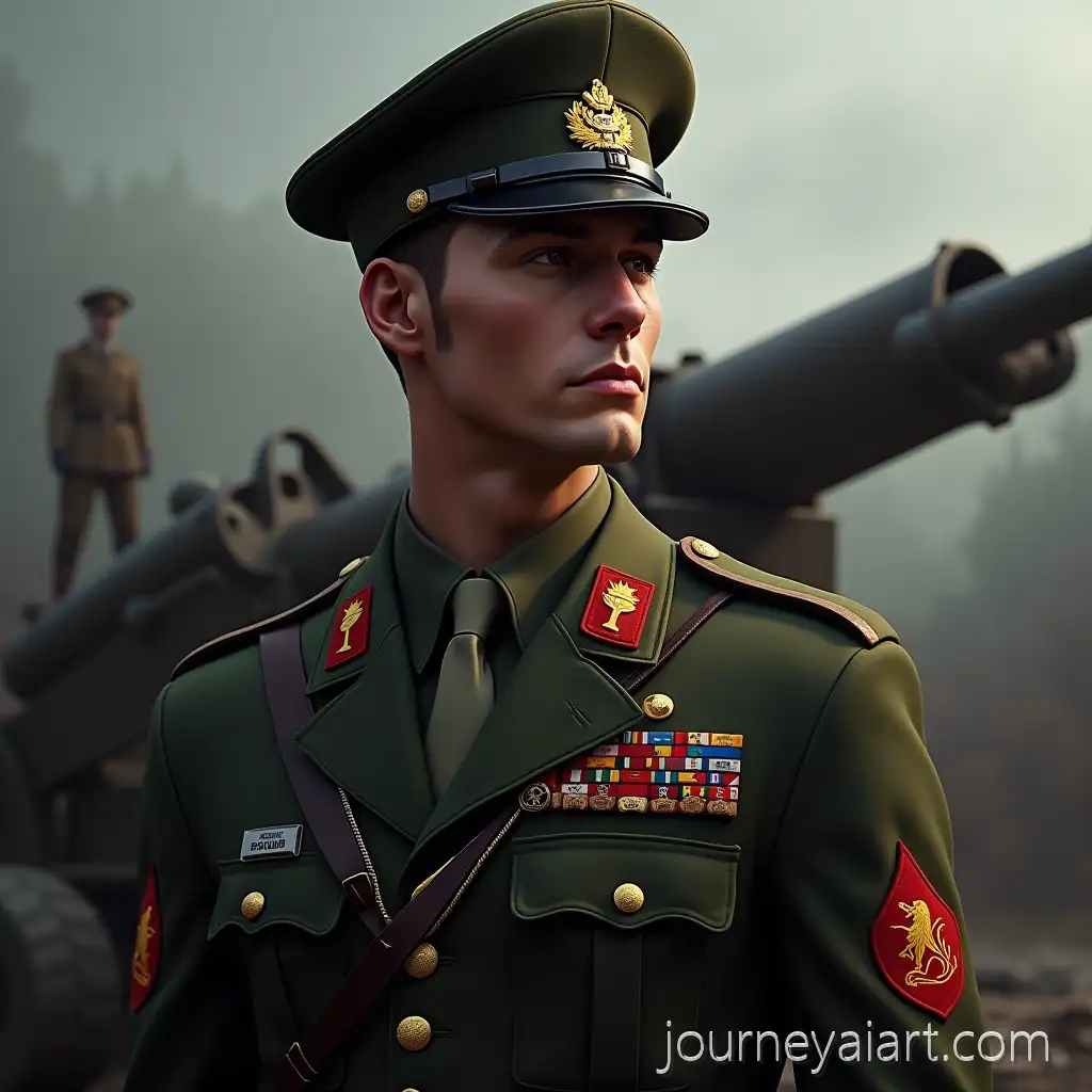 Heroic-Artillery-Soldier-Portrait-with-DramAI-Art-Prompt-Expansionatic-Lighting-and-Military-Details
