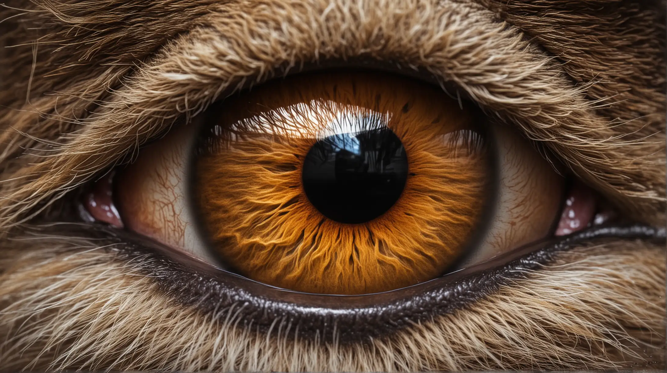 Fantasy Evil Lion Eye CloseUp