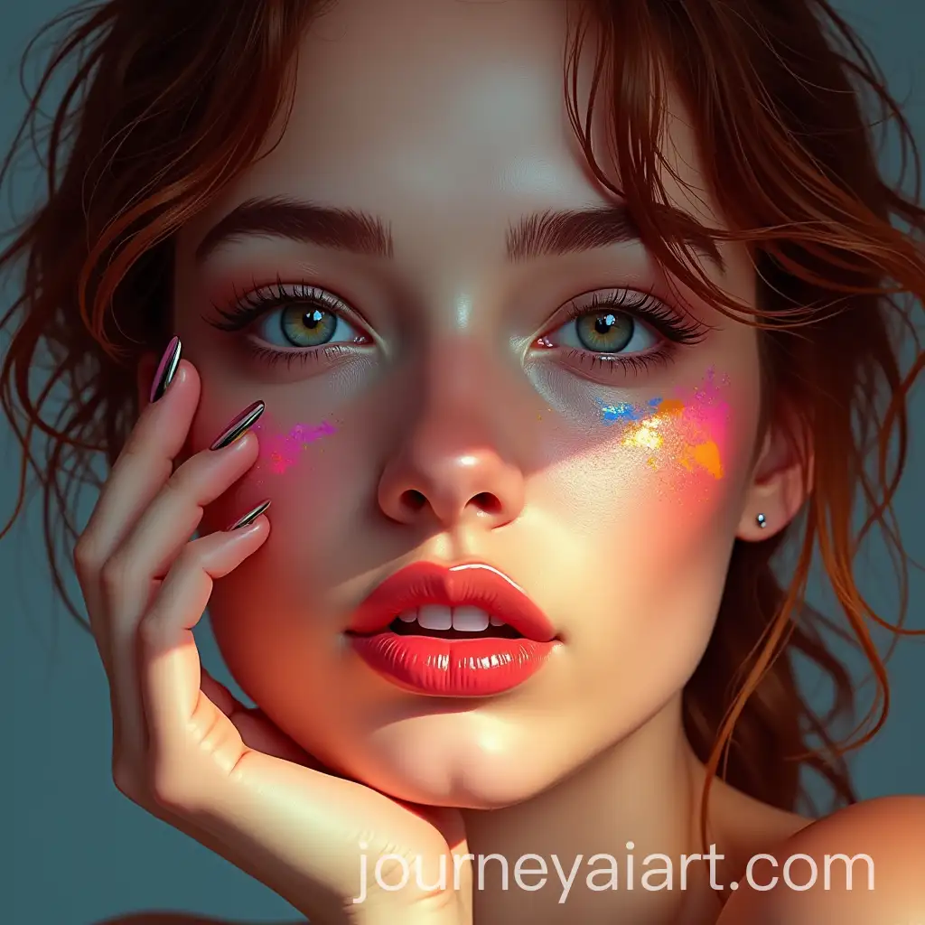 Hyperrealistic-Digital-Portrait-of-Woman-with-Expressive-Eyes-and-Vibrant-Colors