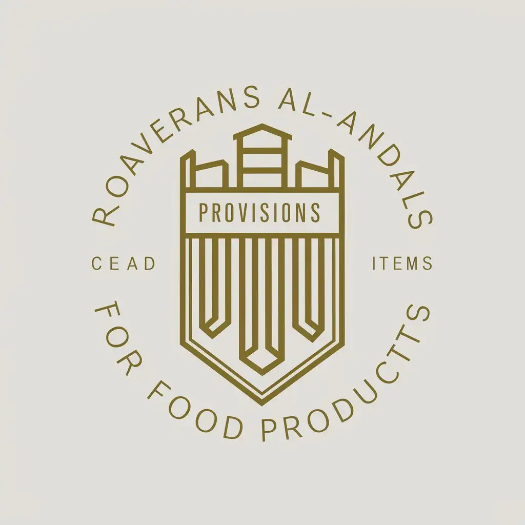 a vector logo design,with the text "provisions of nabras al-andalus for food products", main symbol:Band,Moderate,be used in food items industry,clear background