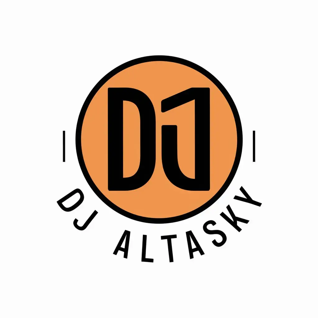 a vector logo design,with the text "Dj Altaisky", main symbol:Dj Altaisky,Moderate,be used in Entertainment industry,clear background