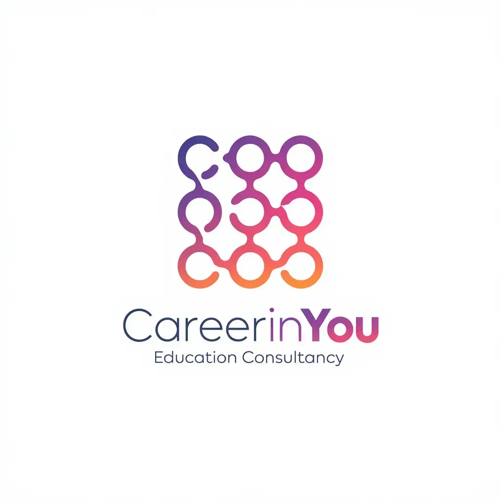 LOGO-Design-for-Careernyou-Futuristic-Purple-Orange-Gradients-with-Abstract-Network-Icon