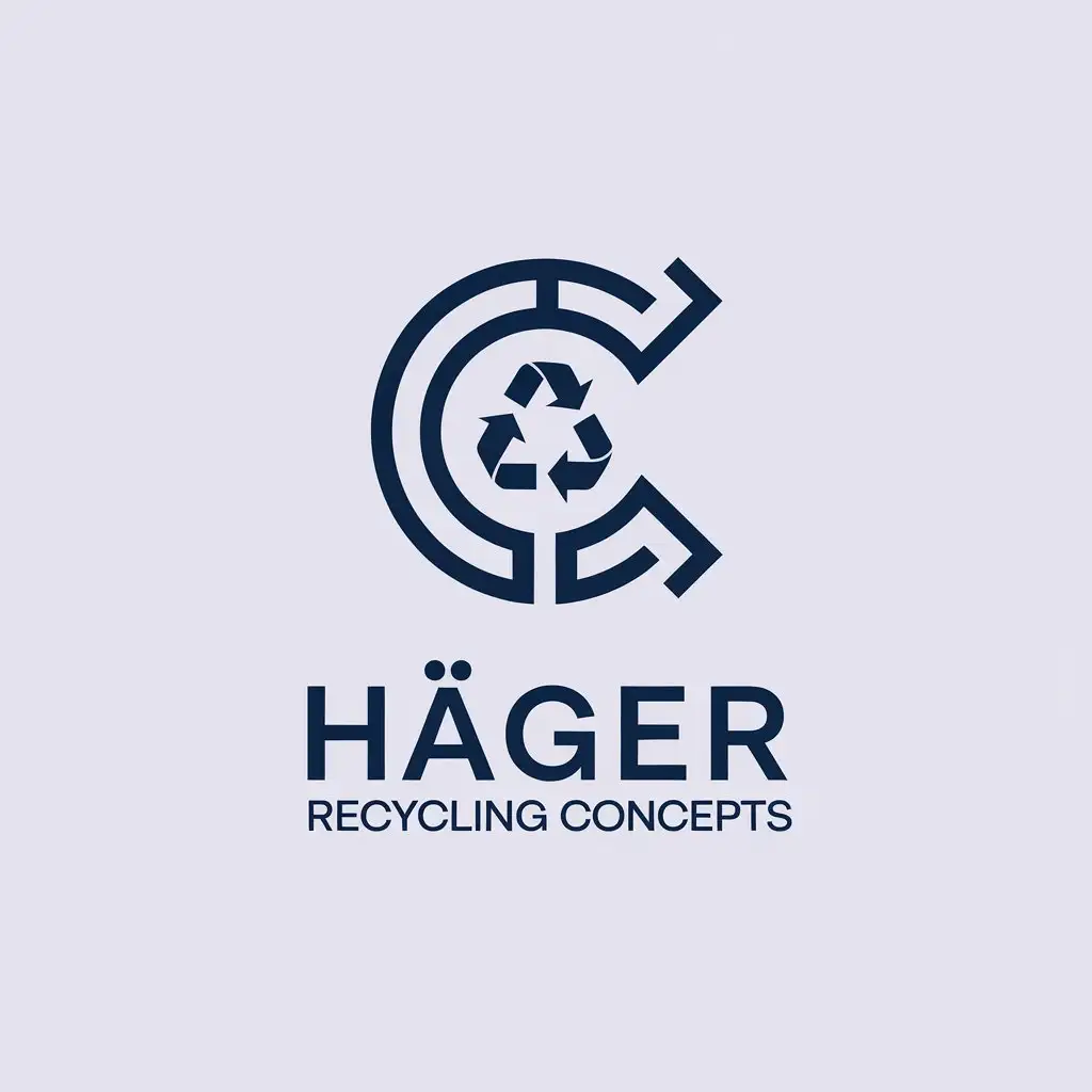 LOGO Design for Hger Recycling Concepts Minimalistic with Construction Industry Focus and Clear Background