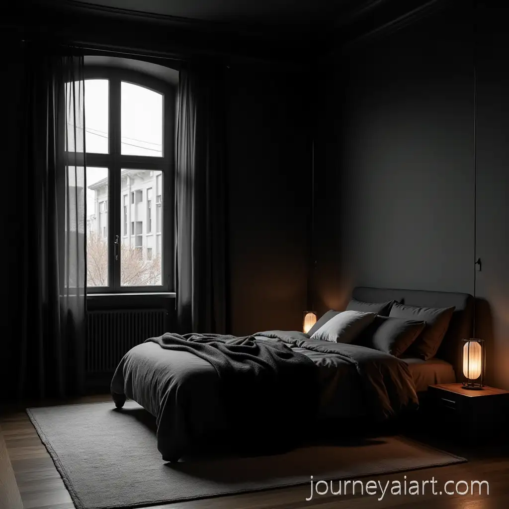 BlackBlack-room-aesthetics-Room-Aesthetic-with-Bed-and-Large-Window
