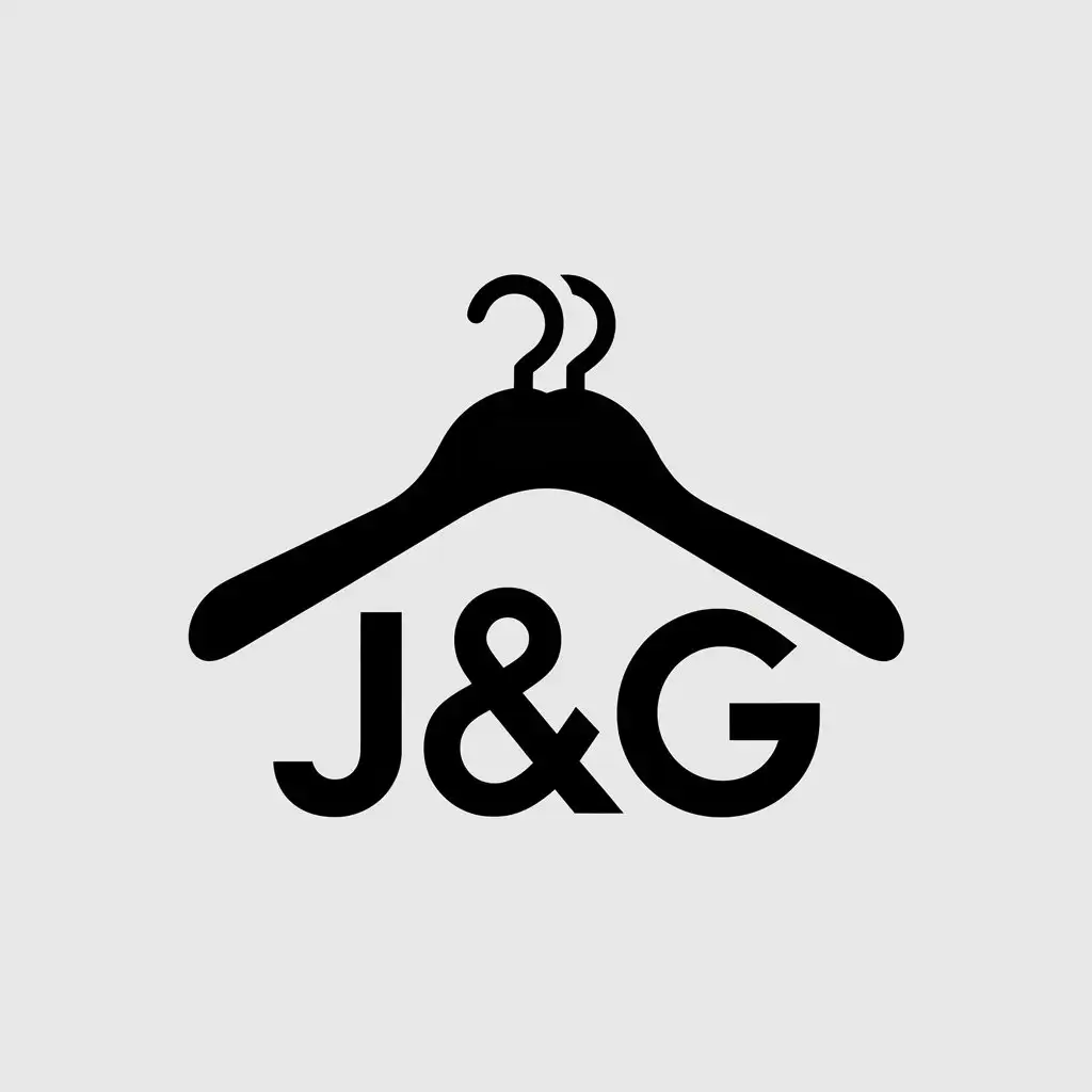 LOGO Design for JG Minimalistic Clothes Symbol for Retail Industry with Clear Background