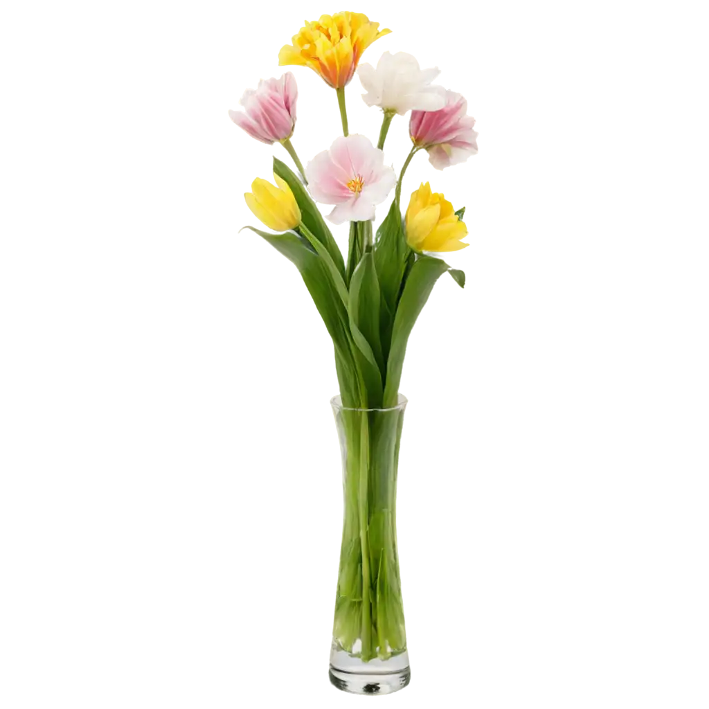 Spring-Flowers-in-a-Vase-PNG-HighQuality-Transparent-Image-for-Your-Design-Needs