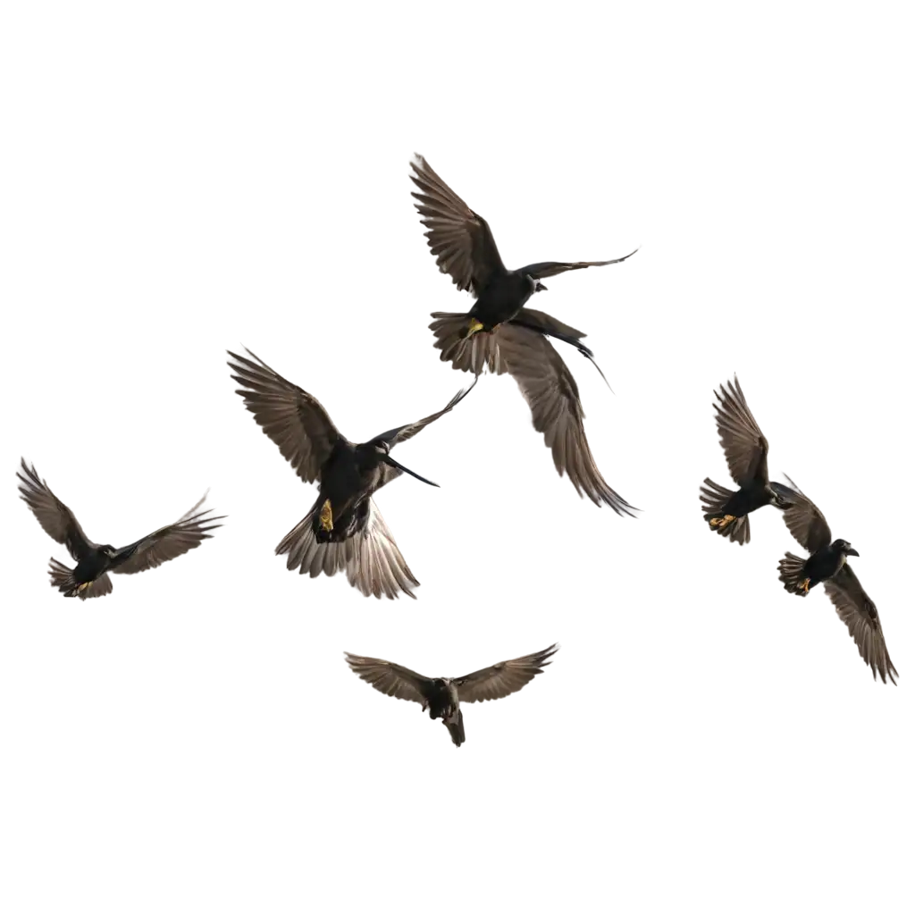 Group-of-Birds-Flying-in-the-Sky-PNG-HighQuality-Transparent-Image-for-Various-Applications