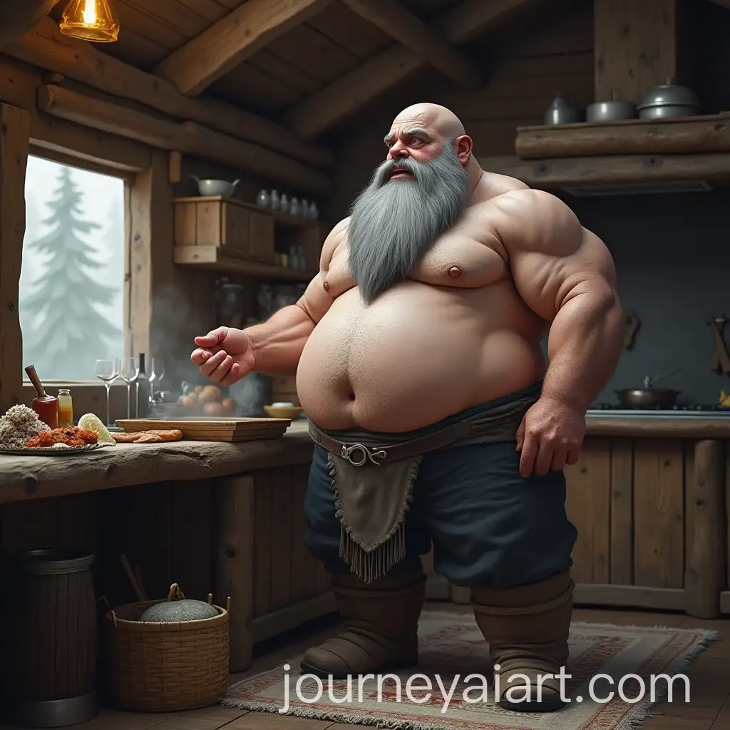 Gourmet-Chef-in-Norse-Lodge-A-Majestic-IceSkinned-Figure